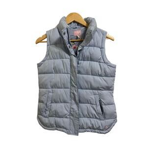 Joules‎ Women's Eastleigh Padded Lined Front Zip Light Blue Vest Jacket Size 6
